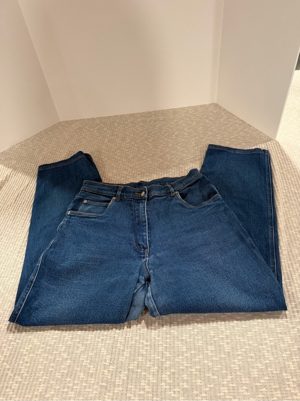 Clara & Co Vintage High Rise Straight Leg Jeans Women’s Est Size 6 Blue Denim